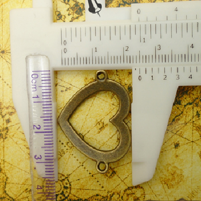 Vintage bronze circular single hanging double side time gem DIY accessories