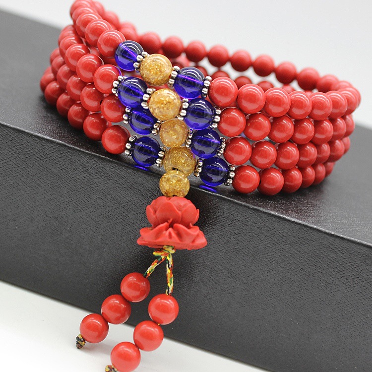 Imitation Cinnabar Pi Xiu Bracelet Multi-Layer Bracelet 6 Mm108 Beads Ethnic Style Jewelry Wholesale Necklace Imitation Cinnabar Pi Xiu Bracelet Multi-Layer Bracelet 6 Mm108 Beads Ethnic Style Jewelry Wholesale Necklace
