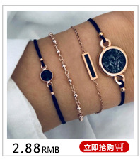 Cross-Border New Arrival Bracelet Simple Personality Diamond Ethnic Style 7-Piece Bracelet Graceful and Fashionable Pendant Women's Bracelet