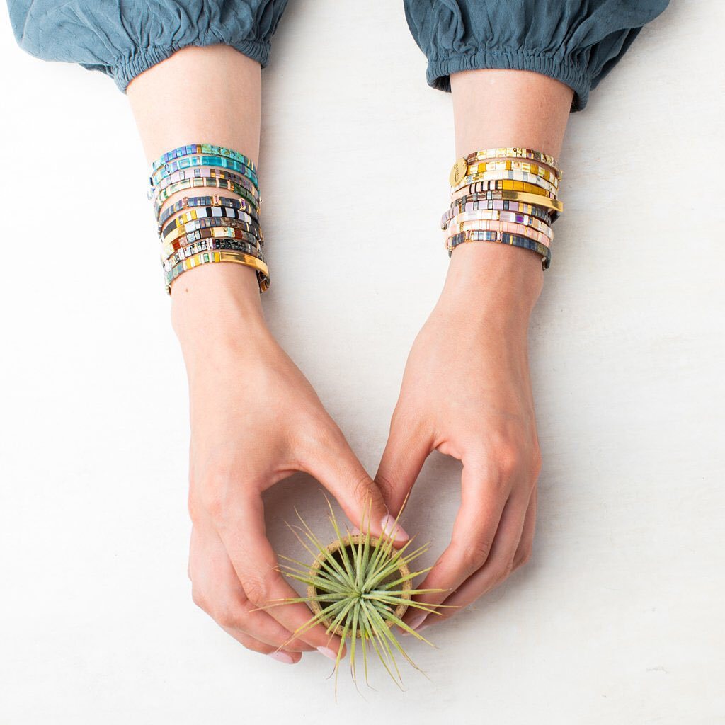 2021 Simple Fashion Tila Beads Woven Beads Bracelet Women&#039;s Multi-Layer Twin Bohemian Ethnic Style Hand Jewelry