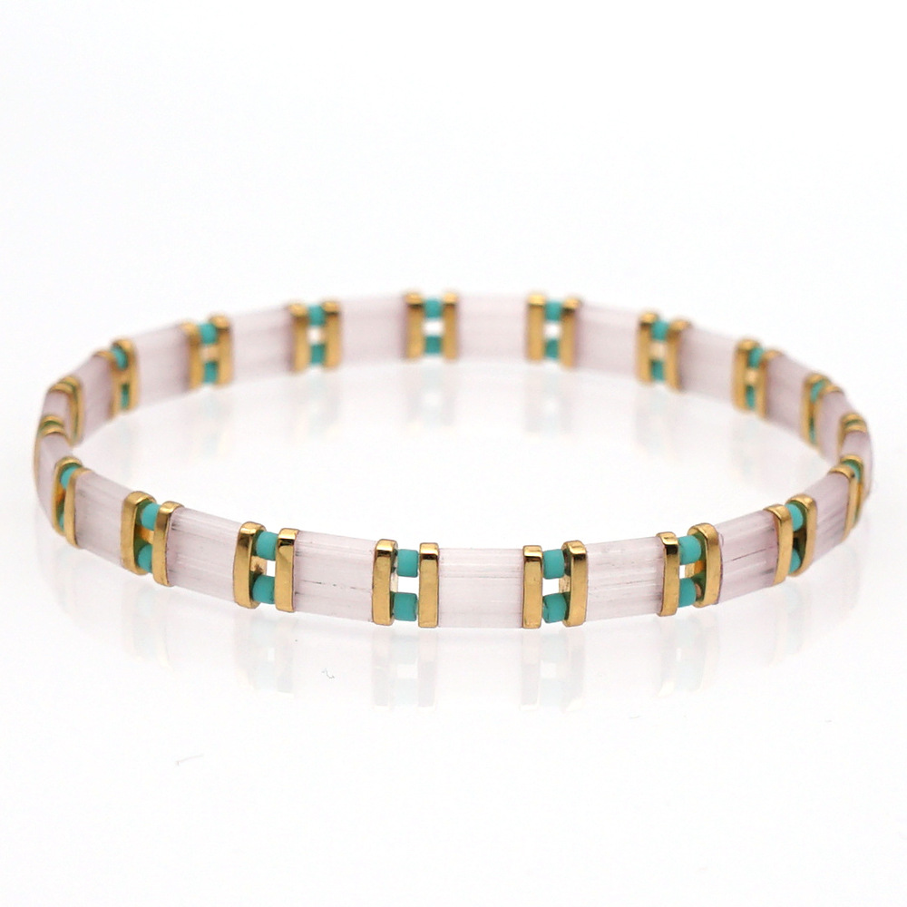 2021 Simple Fashion Tila Beads Woven Beads Bracelet Women's Multi-Layer Twin Bohemian Ethnic Style Hand Jewelry