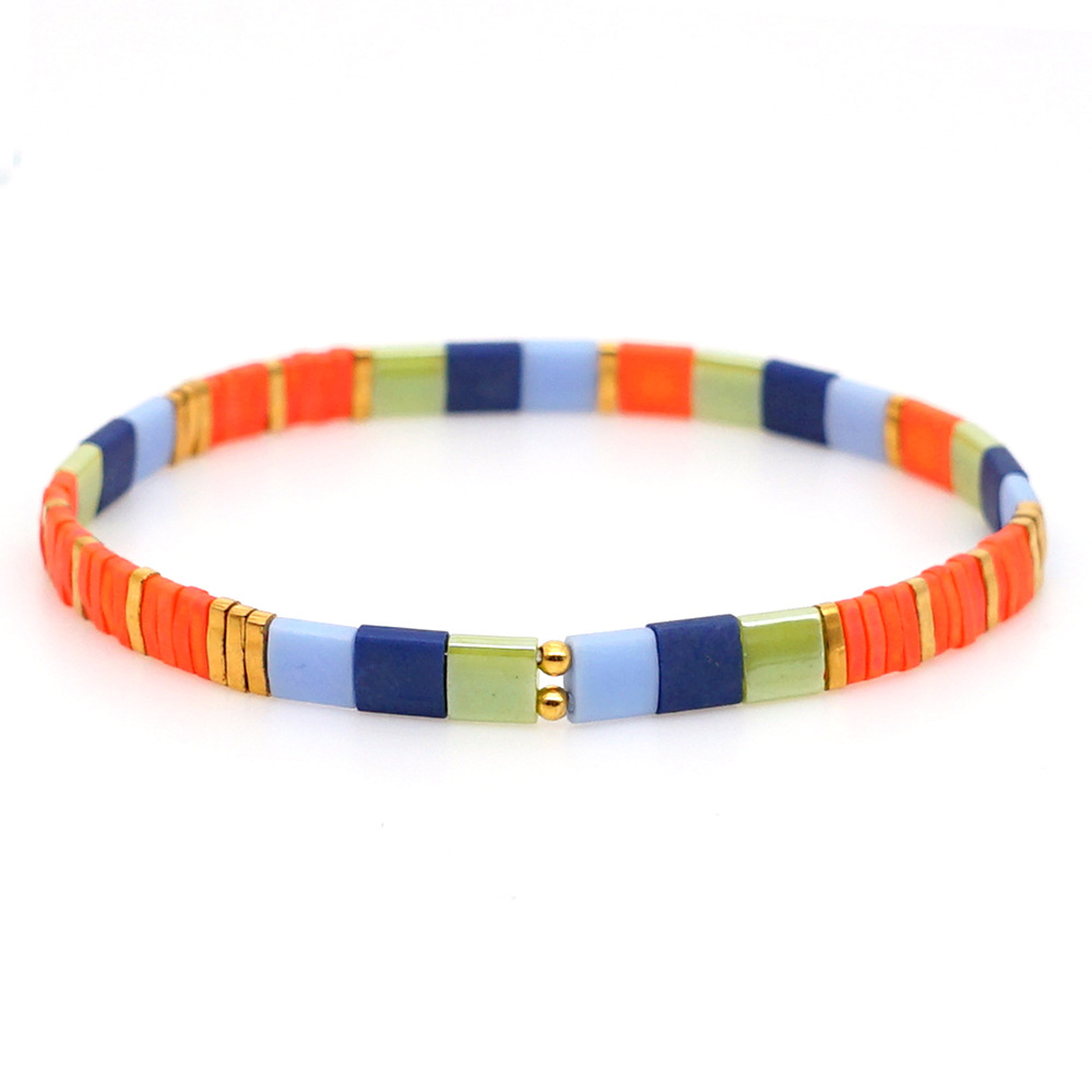 2021 Simple Fashion Tila Beads Woven Beads Bracelet Women's Multi-Layer Twin Bohemian Ethnic Style Hand Jewelry