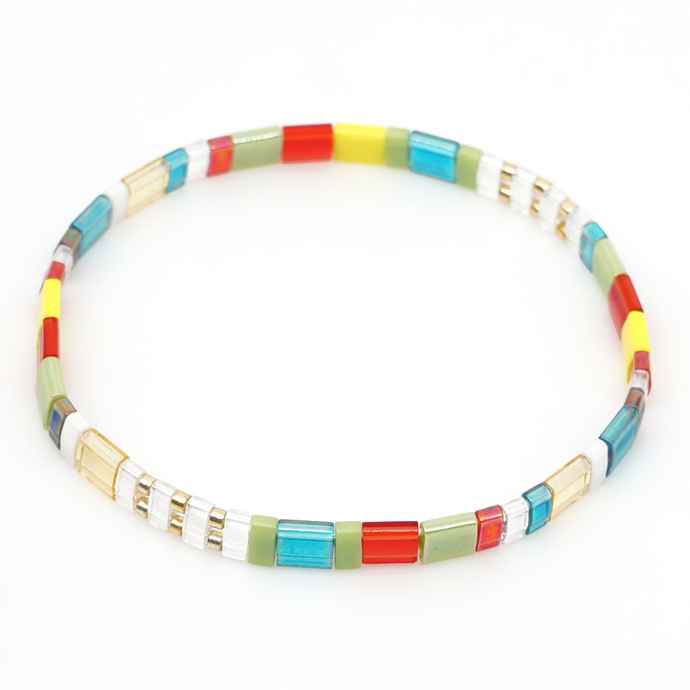 2021 Simple Fashion Tila Beads Woven Beads Bracelet Women's Multi-Layer Twin Bohemian Ethnic Style Hand Jewelry