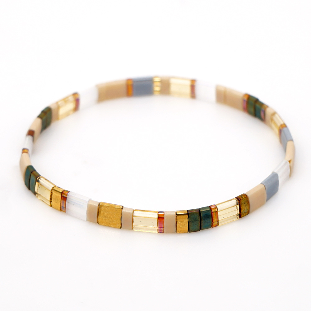 2021 Simple Fashion Tila Beads Woven Beads Bracelet Women's Multi-Layer Twin Bohemian Ethnic Style Hand Jewelry