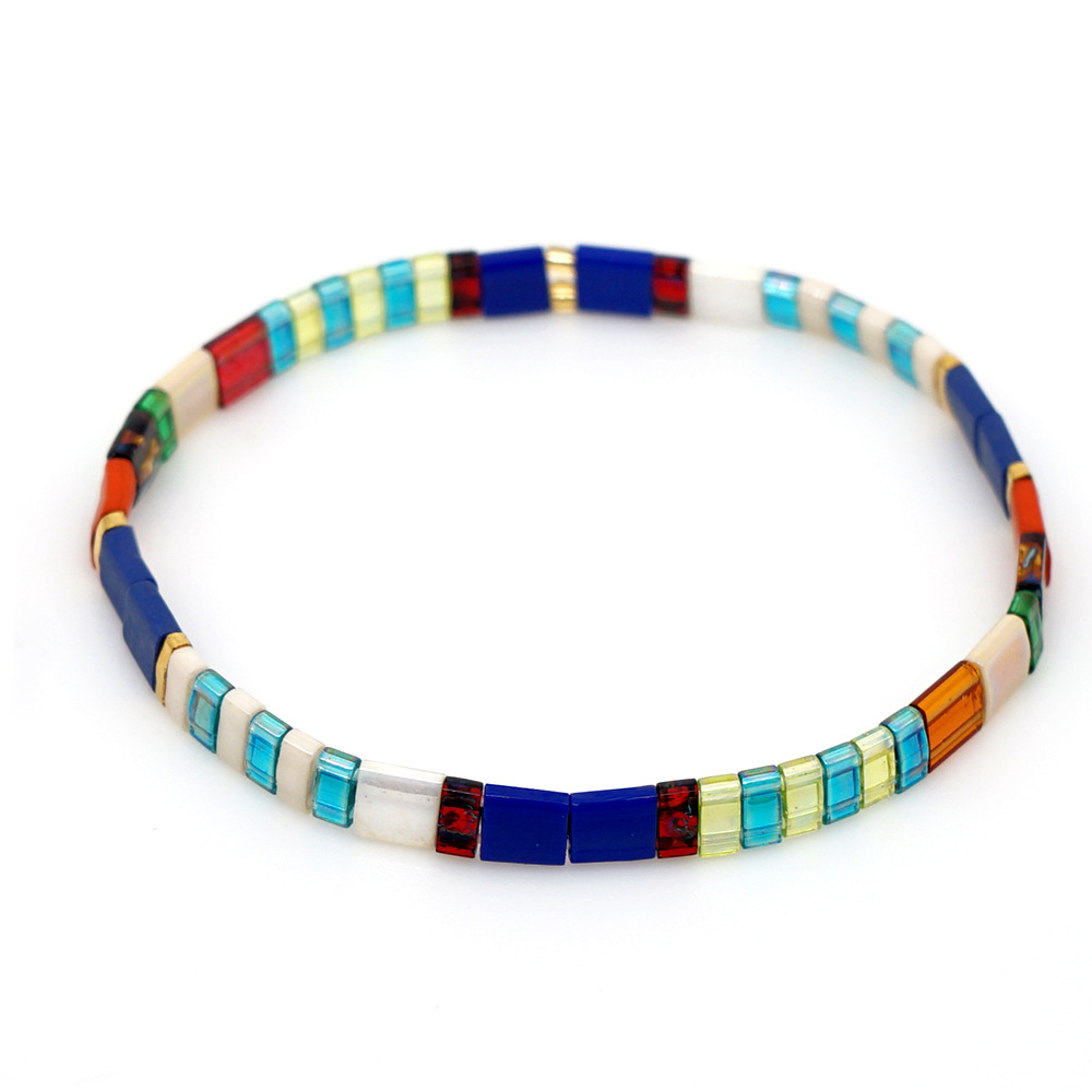 2021 Simple Fashion Tila Beads Woven Beads Bracelet Women's Multi-Layer Twin Bohemian Ethnic Style Hand Jewelry