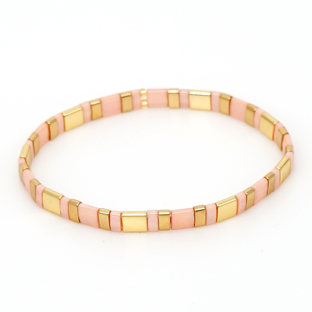 2021 Simple Fashion Tila Beads Woven Beads Bracelet Women's Multi-Layer Twin Bohemian Ethnic Style Hand Jewelry