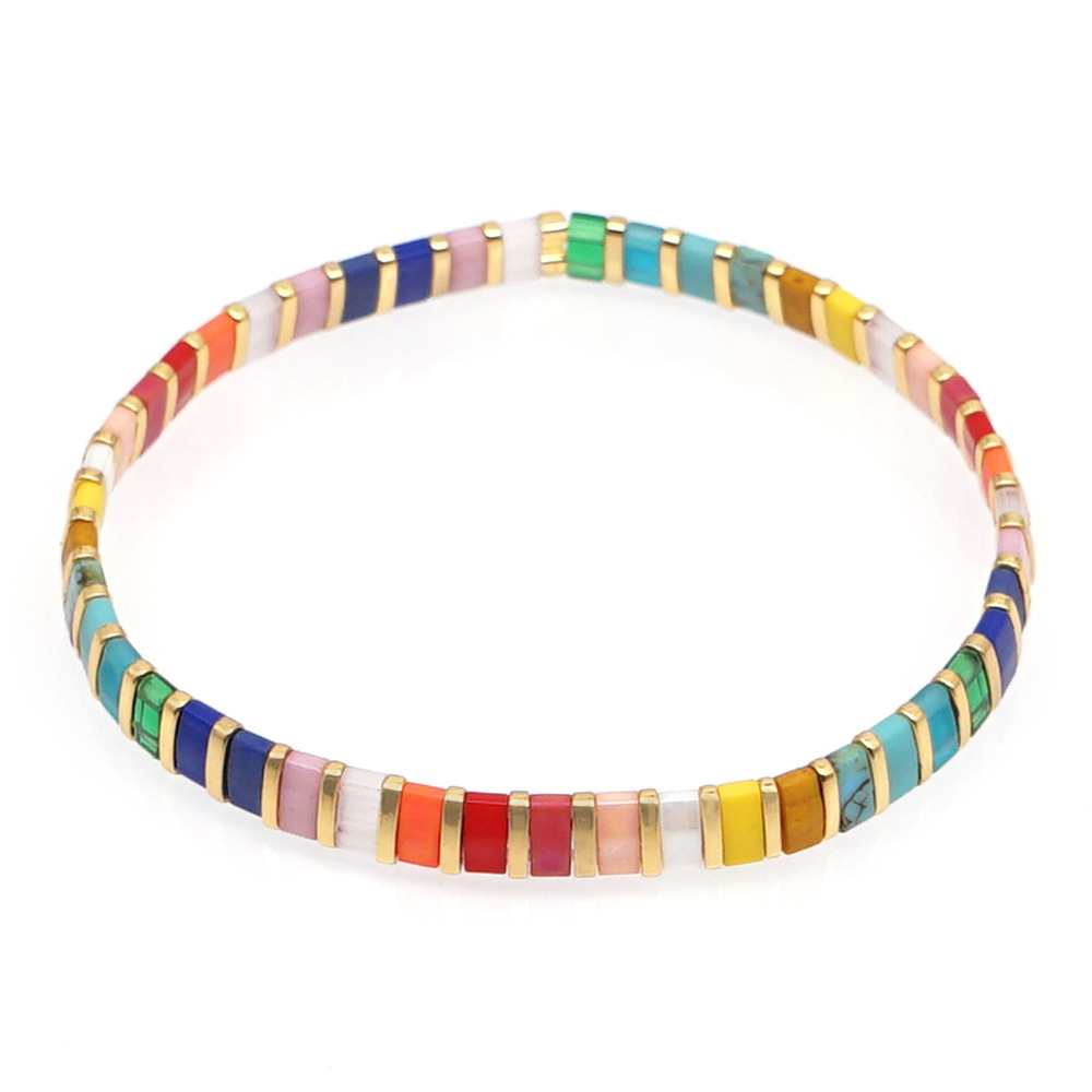 2021 Simple Fashion Tila Beads Woven Beads Bracelet Women's Multi-Layer Twin Bohemian Ethnic Style Hand Jewelry
