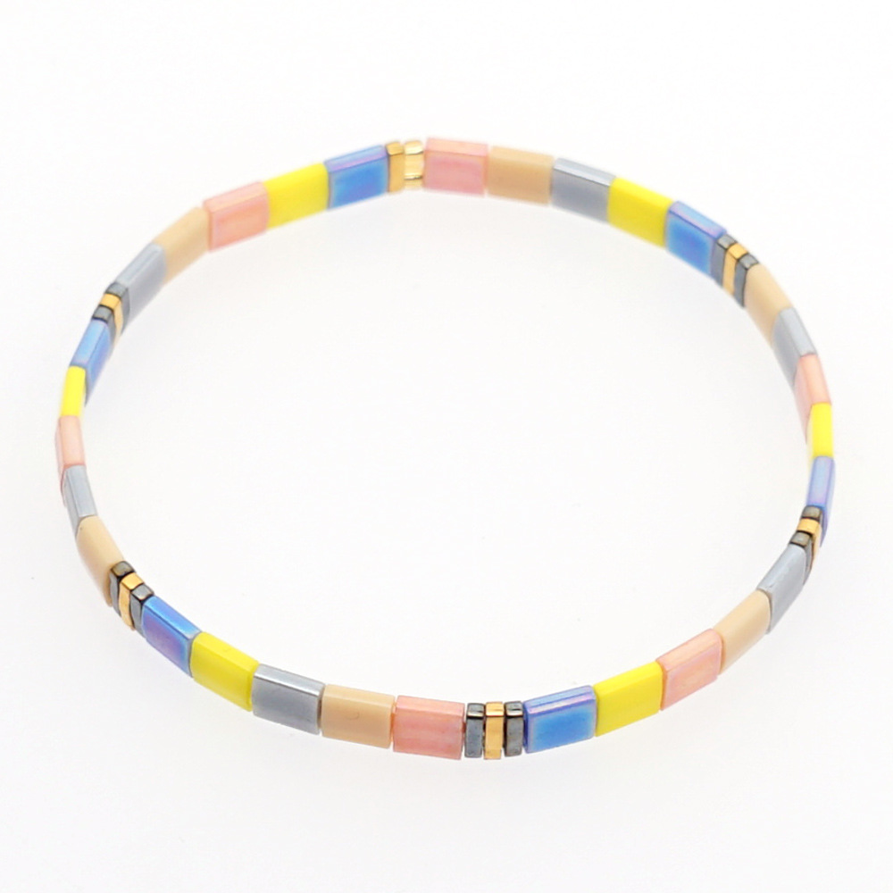 2021 Simple Fashion Tila Beads Woven Beads Bracelet Women's Multi-Layer Twin Bohemian Ethnic Style Hand Jewelry