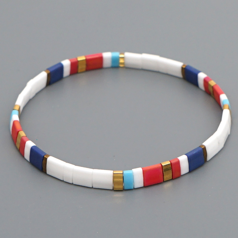 2021 Simple Fashion Tila Beads Woven Beads Bracelet Women's Multi-Layer Twin Bohemian Ethnic Style Hand Jewelry
