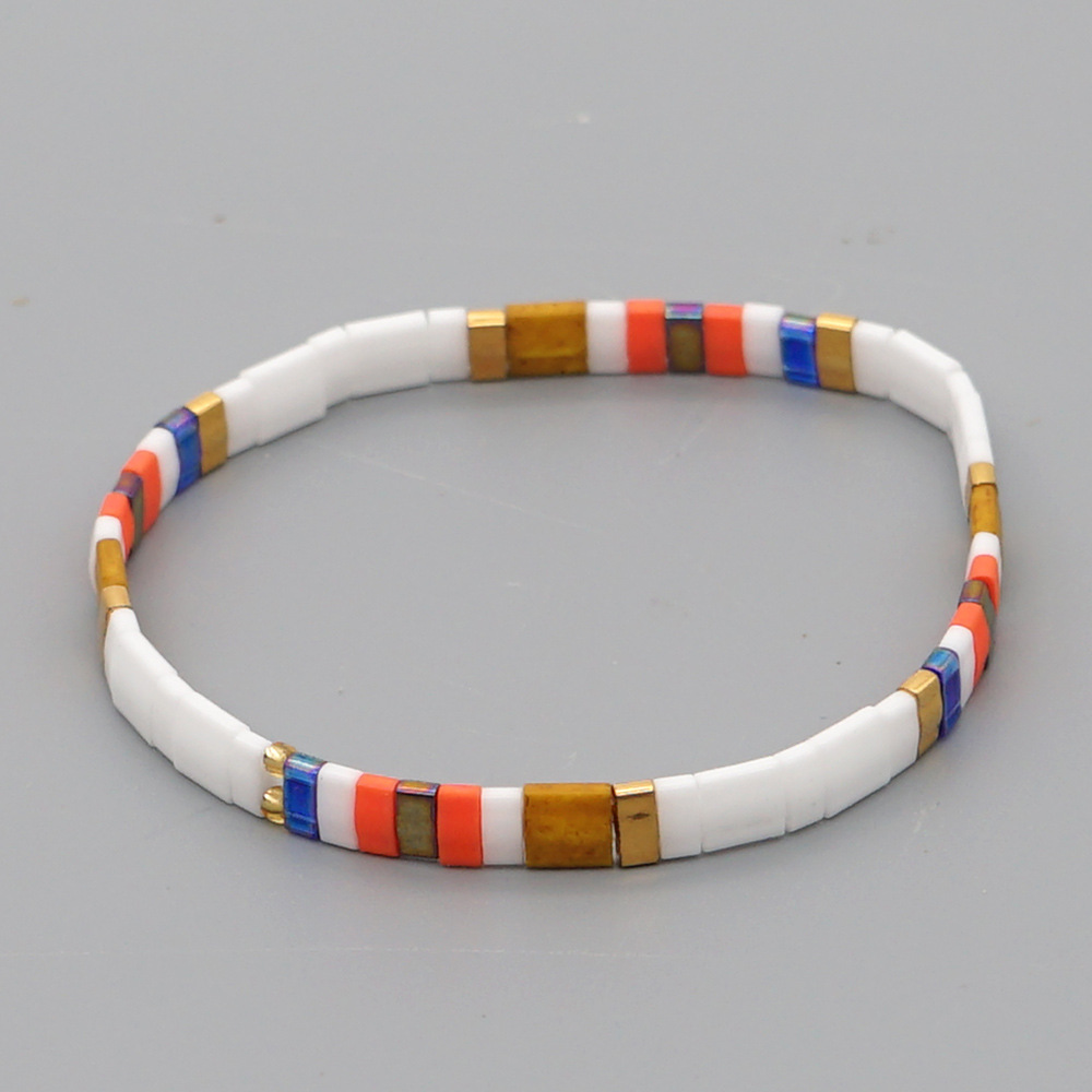 2021 Simple Fashion Tila Beads Woven Beads Bracelet Women's Multi-Layer Twin Bohemian Ethnic Style Hand Jewelry