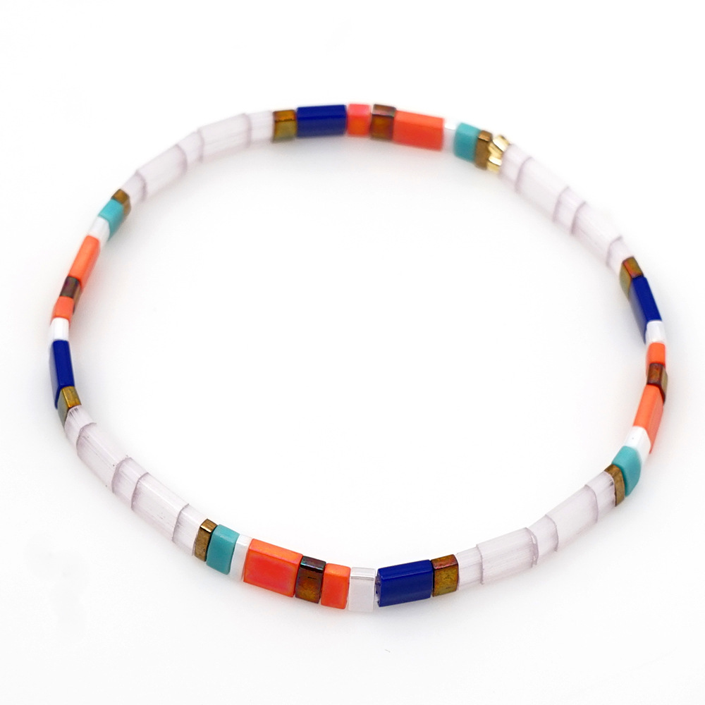 2021 Simple Fashion Tila Beads Woven Beads Bracelet Women's Multi-Layer Twin Bohemian Ethnic Style Hand Jewelry
