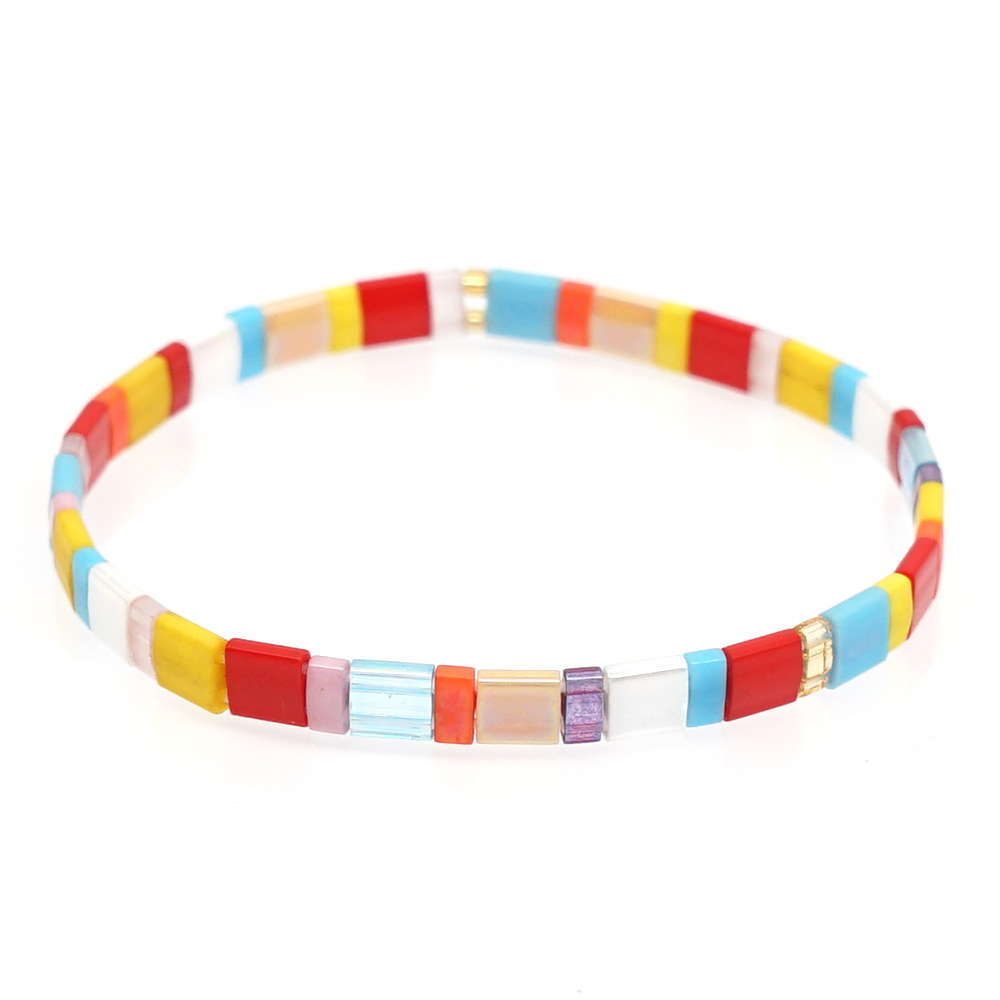 2021 Simple Fashion Tila Beads Woven Beads Bracelet Women's Multi-Layer Twin Bohemian Ethnic Style Hand Jewelry