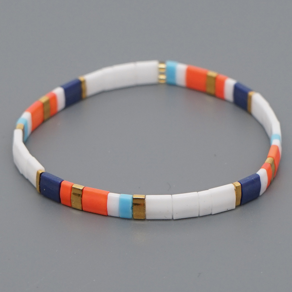 2021 Simple Fashion Tila Beads Woven Beads Bracelet Women's Multi-Layer Twin Bohemian Ethnic Style Hand Jewelry