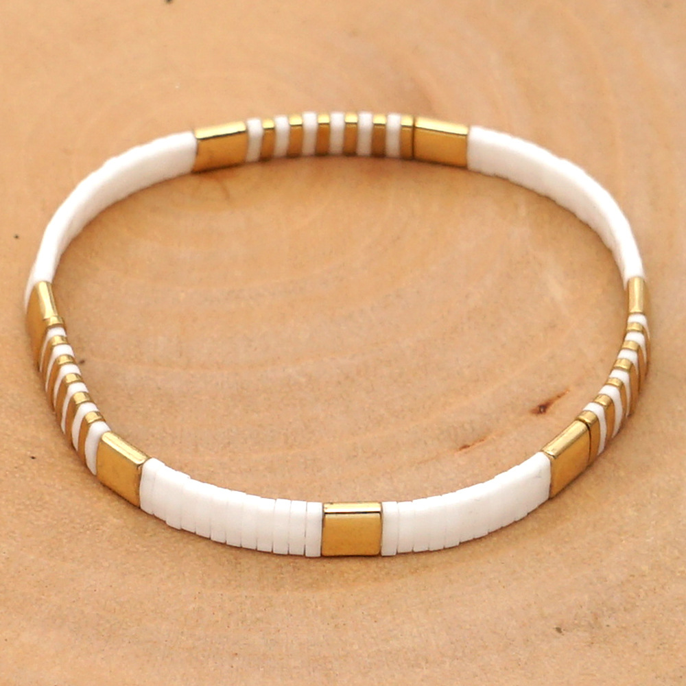2021 Simple Fashion Tila Beads Woven Beads Bracelet Women's Multi-Layer Twin Bohemian Ethnic Style Hand Jewelry