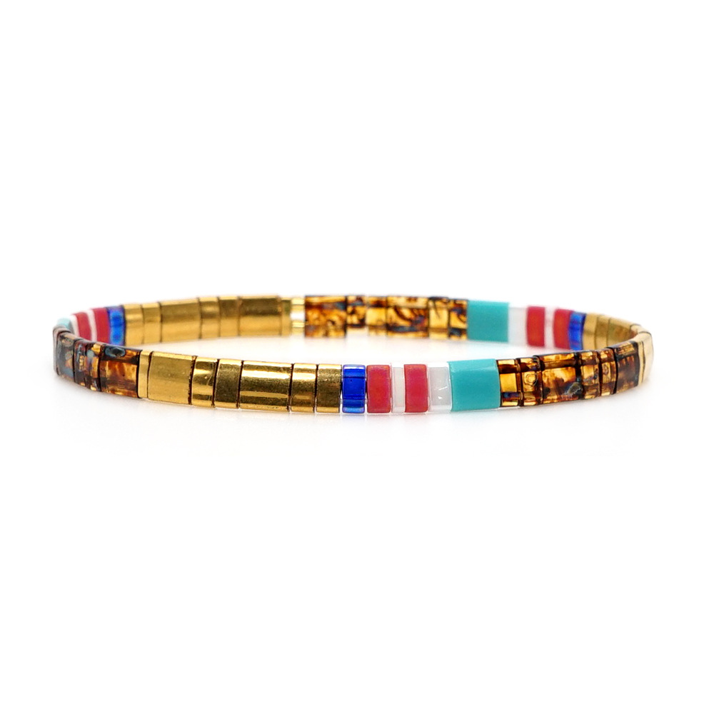 2021 Simple Fashion Tila Beads Woven Beads Bracelet Women's Multi-Layer Twin Bohemian Ethnic Style Hand Jewelry