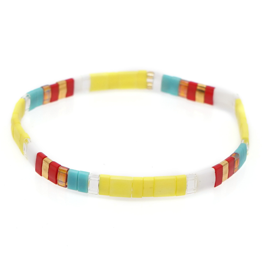 2021 Simple Fashion Tila Beads Woven Beads Bracelet Women's Multi-Layer Twin Bohemian Ethnic Style Hand Jewelry