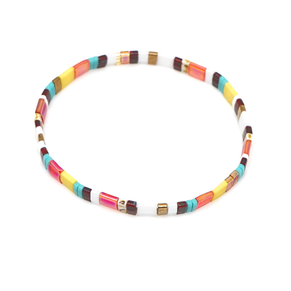 2021 Simple Fashion Tila Beads Woven Beads Bracelet Women's Multi-Layer Twin Bohemian Ethnic Style Hand Jewelry