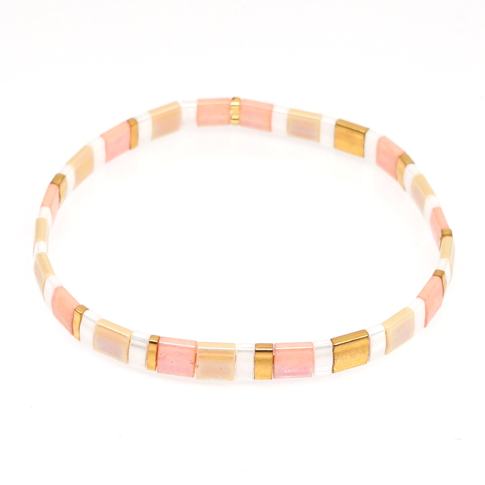 2021 Simple Fashion Tila Beads Woven Beads Bracelet Women's Multi-Layer Twin Bohemian Ethnic Style Hand Jewelry