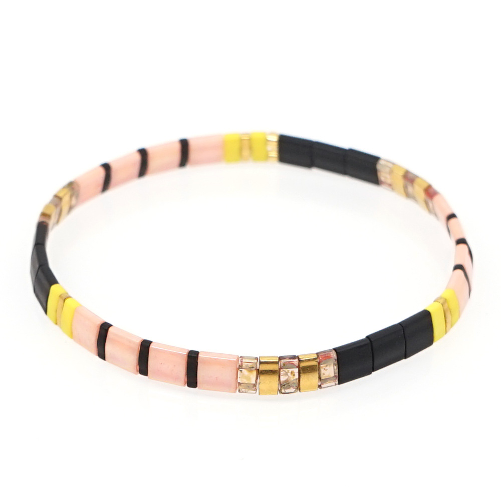 2021 Simple Fashion Tila Beads Woven Beads Bracelet Women's Multi-Layer Twin Bohemian Ethnic Style Hand Jewelry