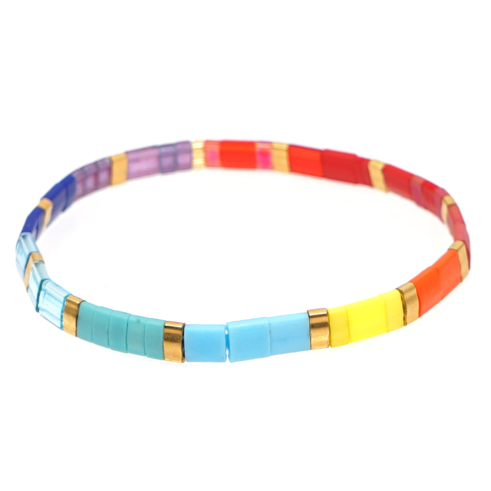 2021 Simple Fashion Tila Beads Woven Beads Bracelet Women's Multi-Layer Twin Bohemian Ethnic Style Hand Jewelry