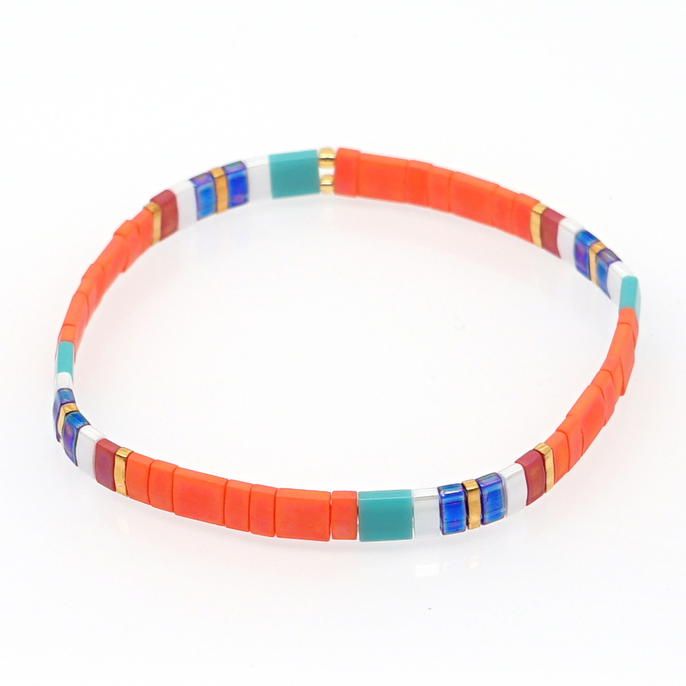 2021 Simple Fashion Tila Beads Woven Beads Bracelet Women's Multi-Layer Twin Bohemian Ethnic Style Hand Jewelry