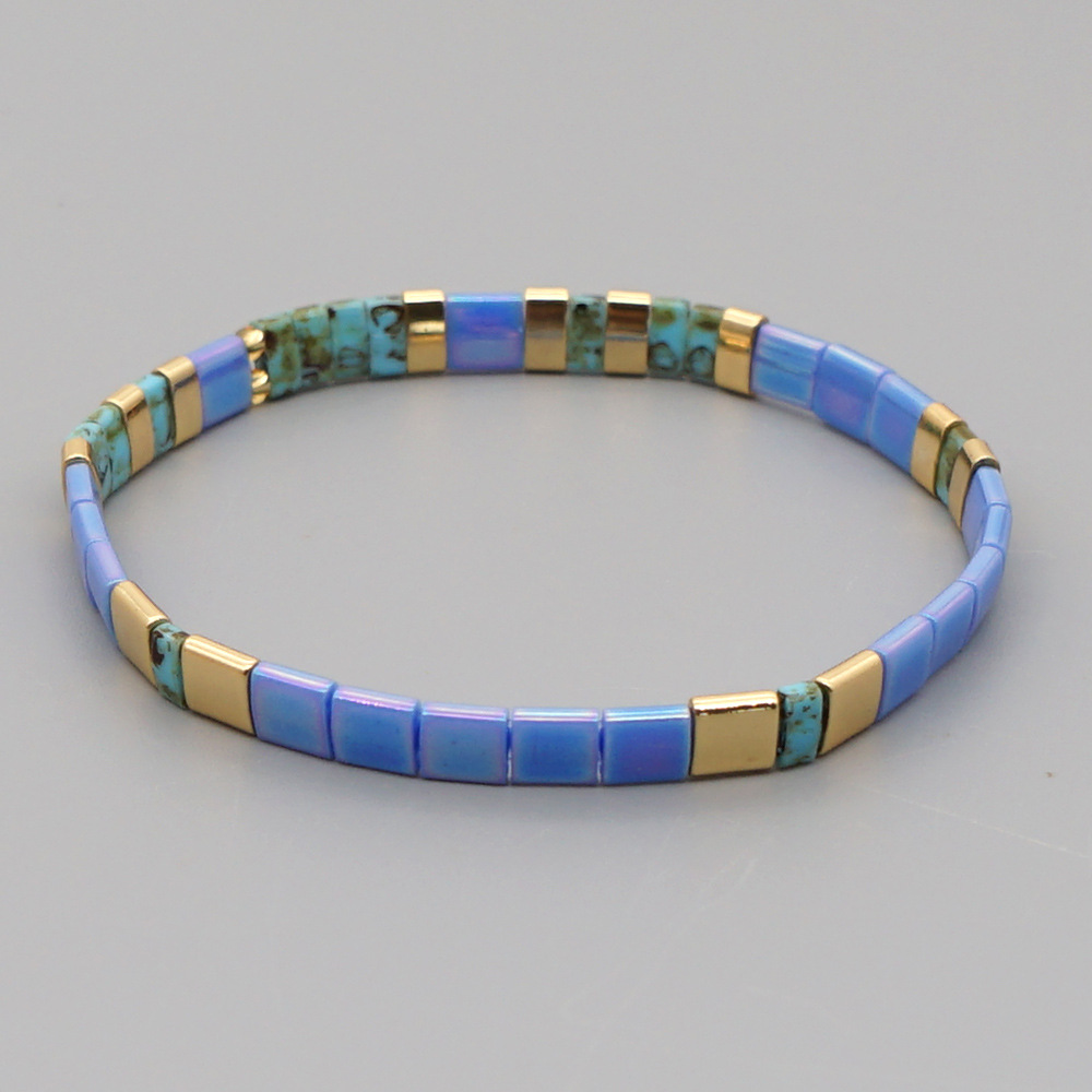 2021 Simple Fashion Tila Beads Woven Beads Bracelet Women's Multi-Layer Twin Bohemian Ethnic Style Hand Jewelry