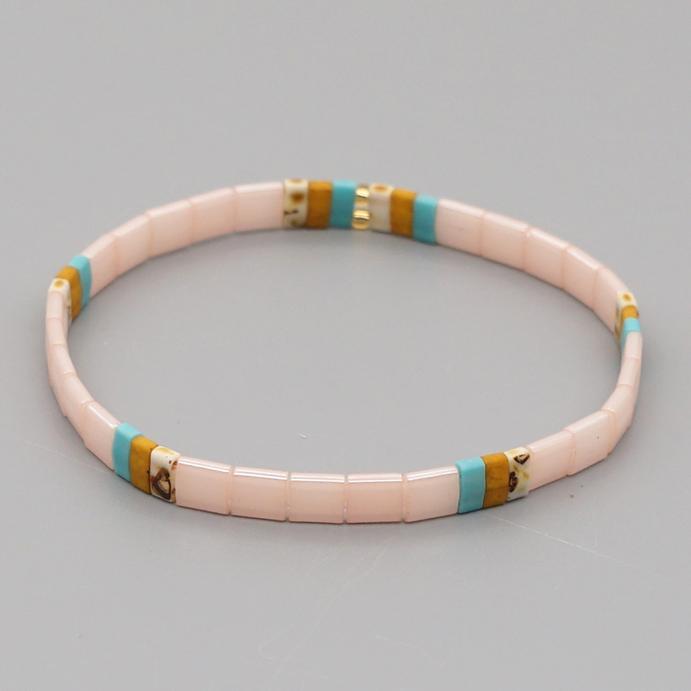 2021 Simple Fashion Tila Beads Woven Beads Bracelet Women's Multi-Layer Twin Bohemian Ethnic Style Hand Jewelry