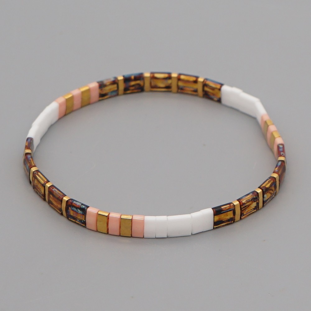 2021 Simple Fashion Tila Beads Woven Beads Bracelet Women's Multi-Layer Twin Bohemian Ethnic Style Hand Jewelry