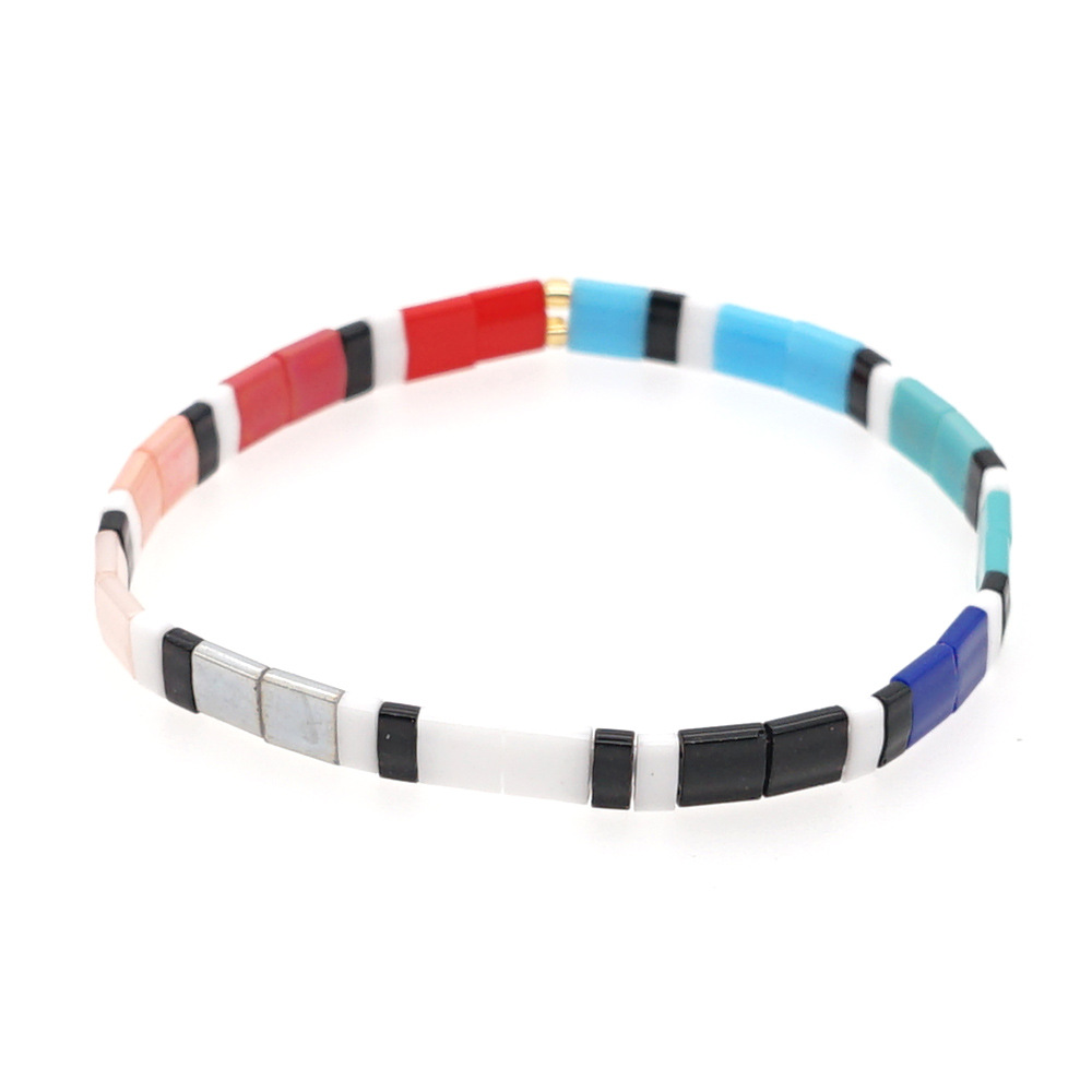 2021 Simple Fashion Tila Beads Woven Beads Bracelet Women's Multi-Layer Twin Bohemian Ethnic Style Hand Jewelry
