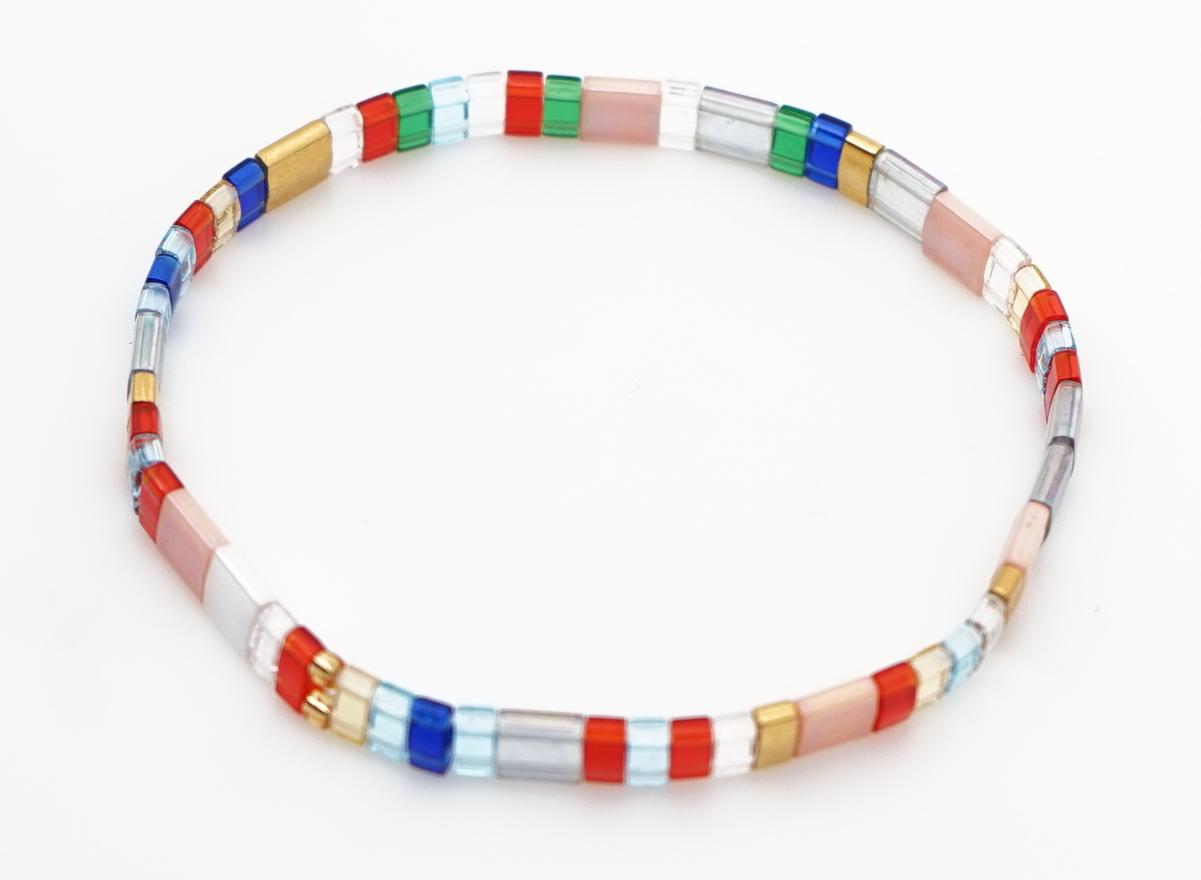 2021 Simple Fashion Tila Beads Woven Beads Bracelet Women's Multi-Layer Twin Bohemian Ethnic Style Hand Jewelry
