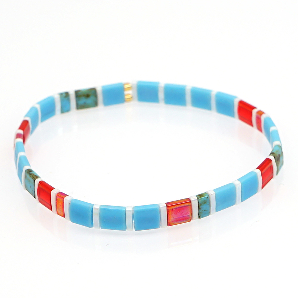 2021 Simple Fashion Tila Beads Woven Beads Bracelet Women's Multi-Layer Twin Bohemian Ethnic Style Hand Jewelry