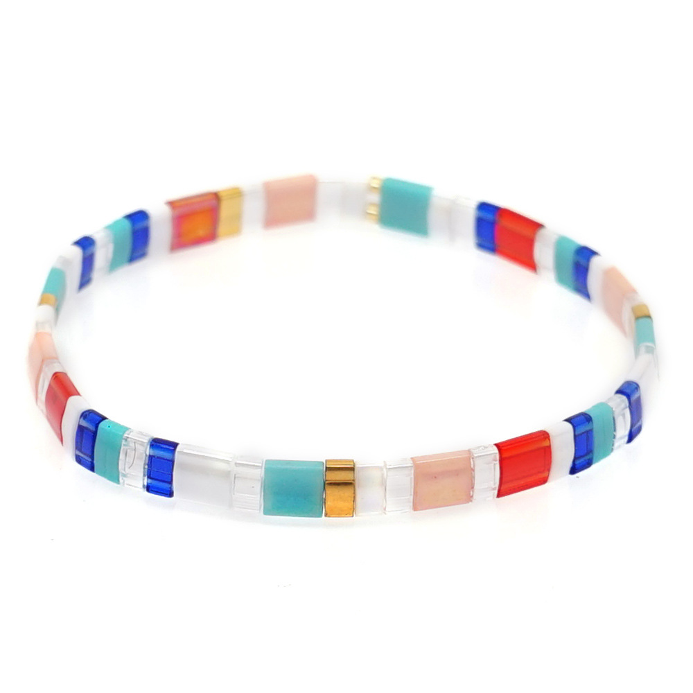 2021 Simple Fashion Tila Beads Woven Beads Bracelet Women's Multi-Layer Twin Bohemian Ethnic Style Hand Jewelry