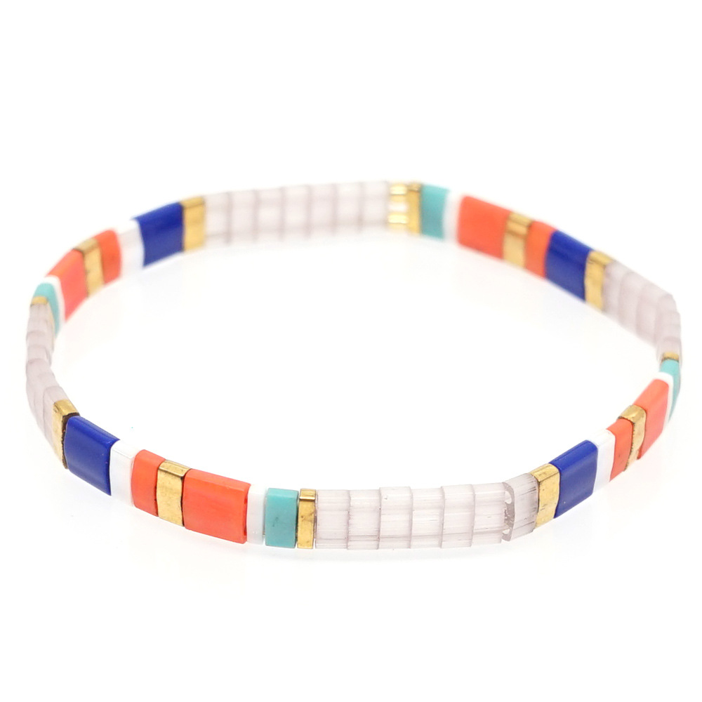 2021 Simple Fashion Tila Beads Woven Beads Bracelet Women's Multi-Layer Twin Bohemian Ethnic Style Hand Jewelry