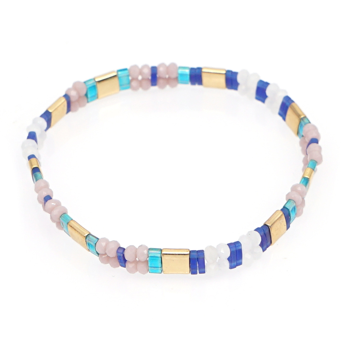 2021 Simple Fashion Tila Beads Woven Beads Bracelet Women's Multi-Layer Twin Bohemian Ethnic Style Hand Jewelry