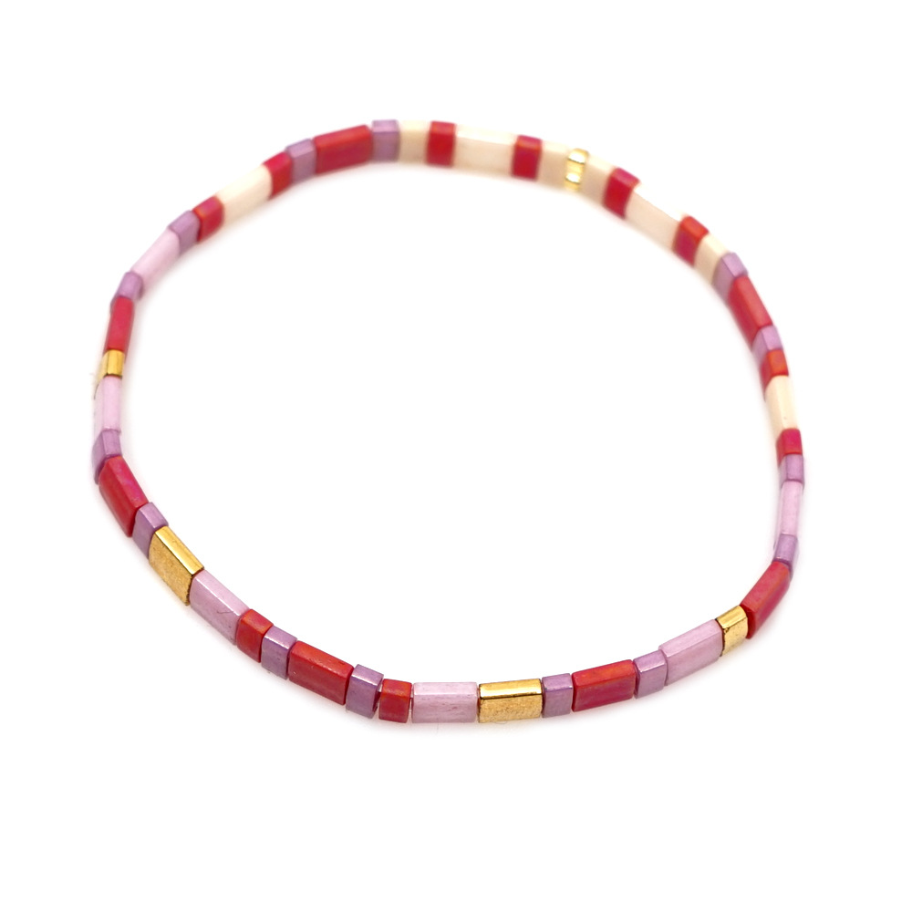 2021 Simple Fashion Tila Beads Woven Beads Bracelet Women's Multi-Layer Twin Bohemian Ethnic Style Hand Jewelry