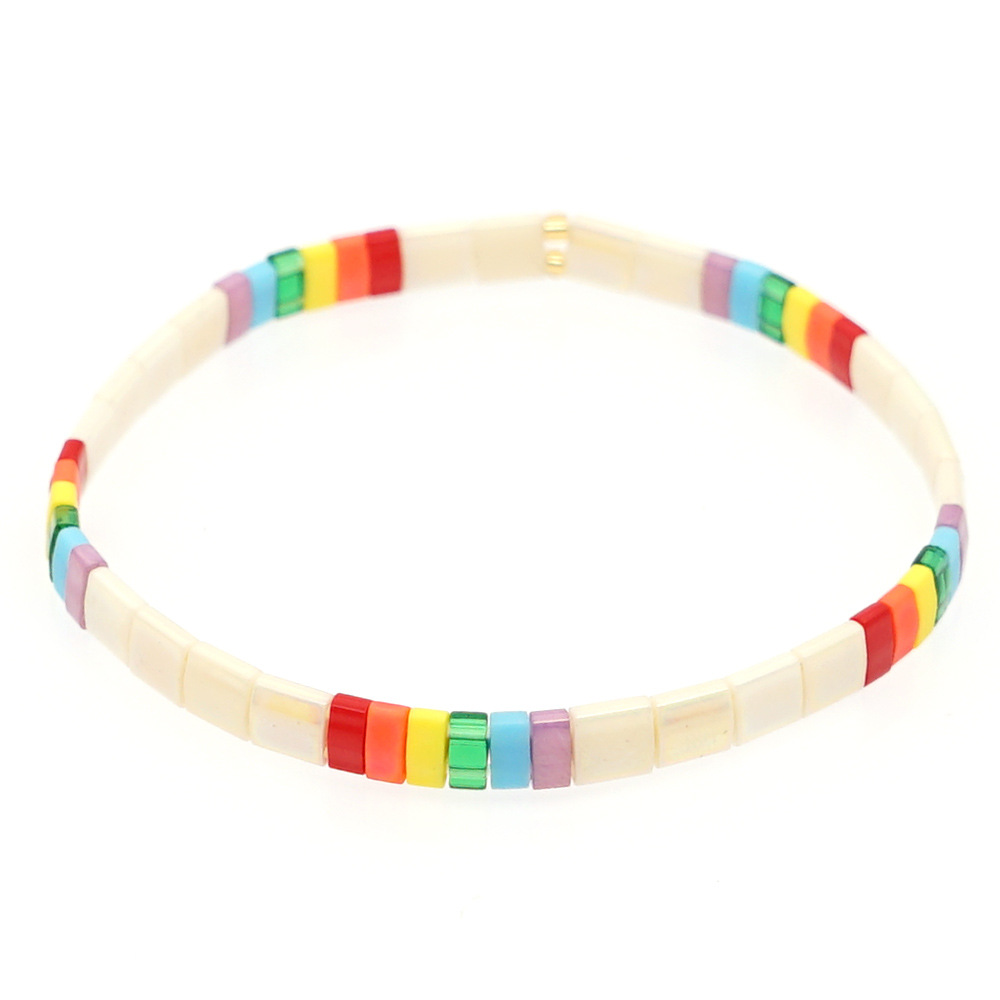 2021 Simple Fashion Tila Beads Woven Beads Bracelet Women's Multi-Layer Twin Bohemian Ethnic Style Hand Jewelry