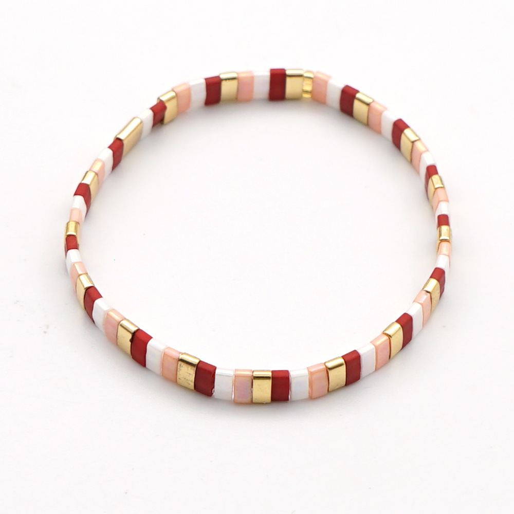 2021 Simple Fashion Tila Beads Woven Beads Bracelet Women's Multi-Layer Twin Bohemian Ethnic Style Hand Jewelry