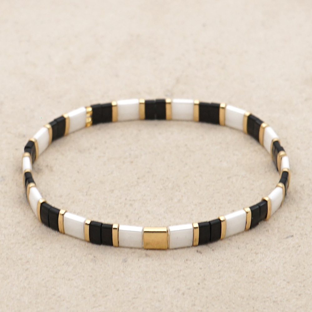 2021 Simple Fashion Tila Beads Woven Beads Bracelet Women's Multi-Layer Twin Bohemian Ethnic Style Hand Jewelry