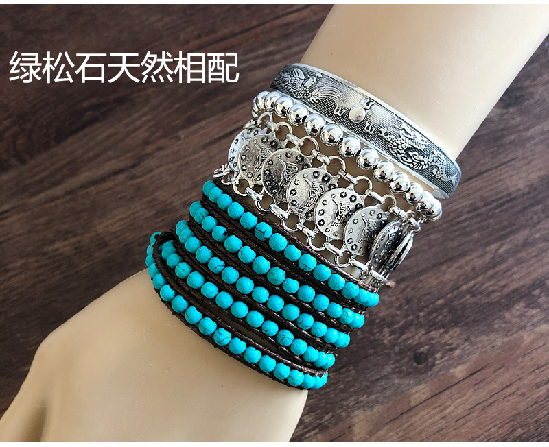 Tibetan Silver Bracelet Miao Silver Jewelry Vintage Engraving Open Women's Bracelet Carving Dragon and Phoenix Stall Wholesale Supply Ethnic Style Jewelry