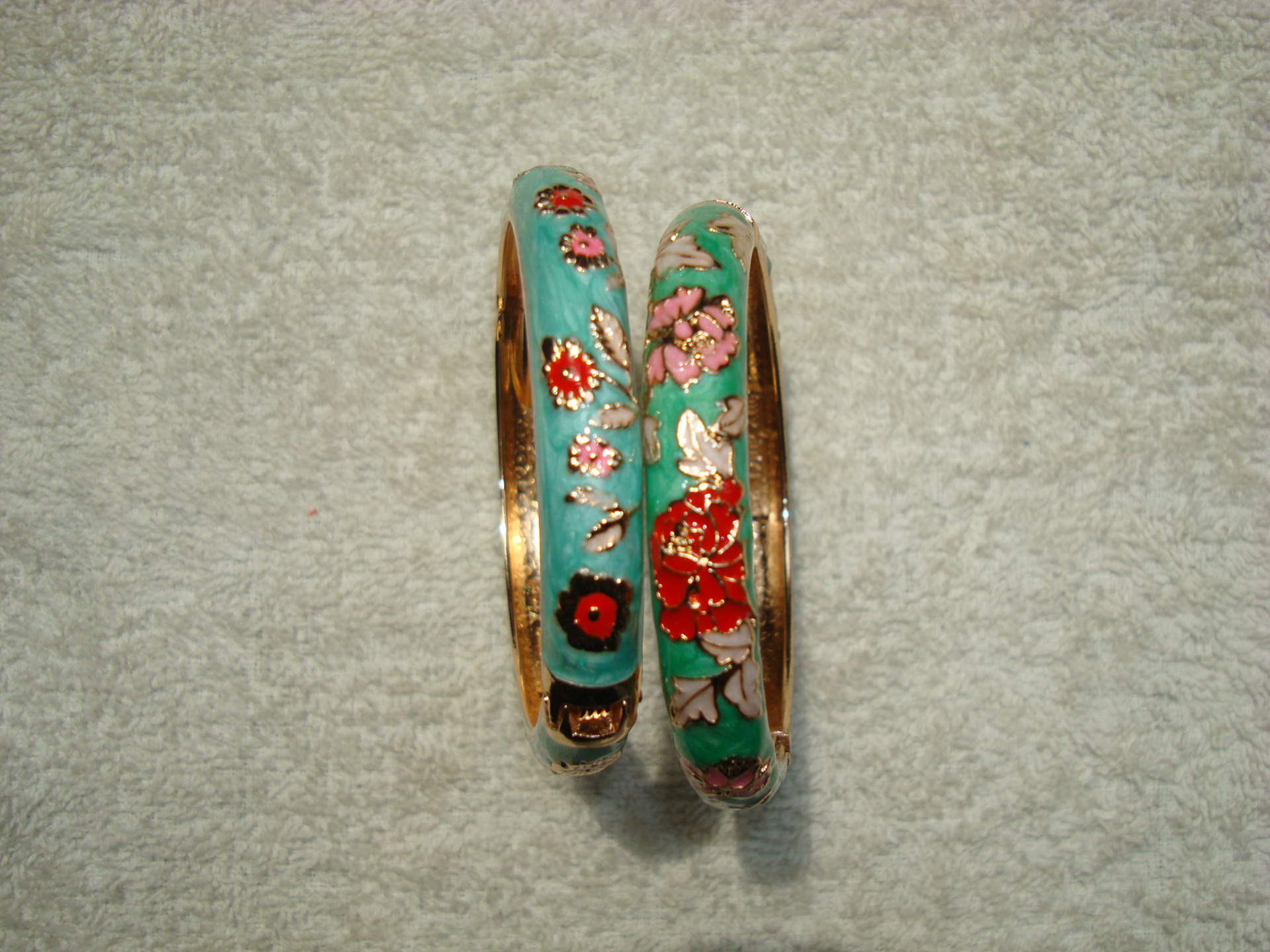 Beijing Cloisonne Bracelet Ethnic Style Open Carved Spring Metal Women&#039;s Enamel Ornament Adult Fine Bracelet