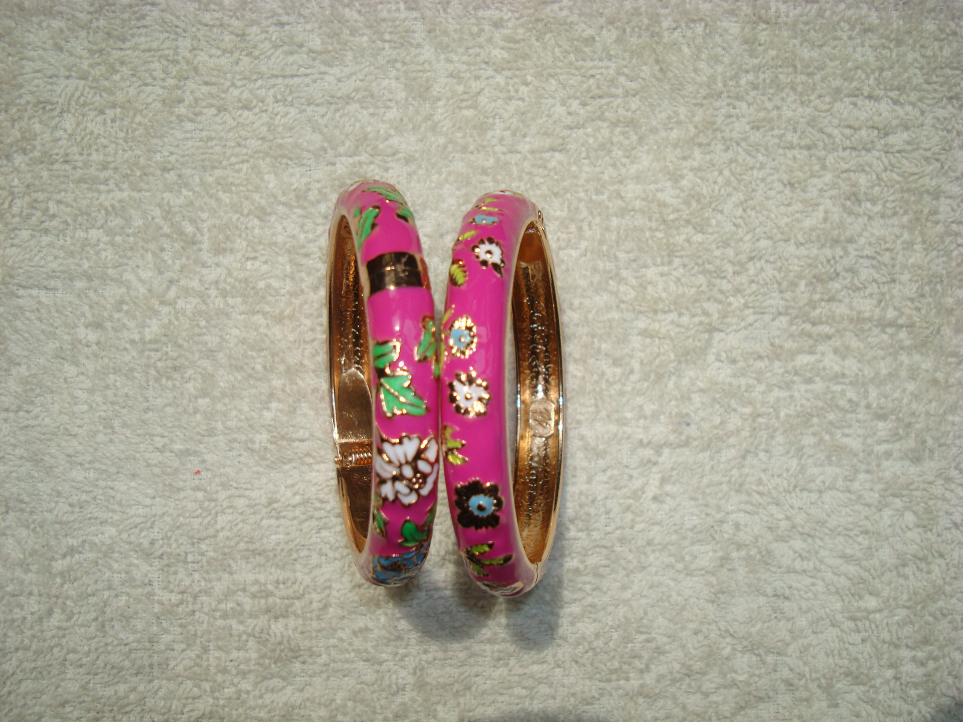 Beijing Cloisonne Bracelet Ethnic Style Open Carved Spring Metal Women&#039;s Enamel Ornament Adult Fine Bracelet