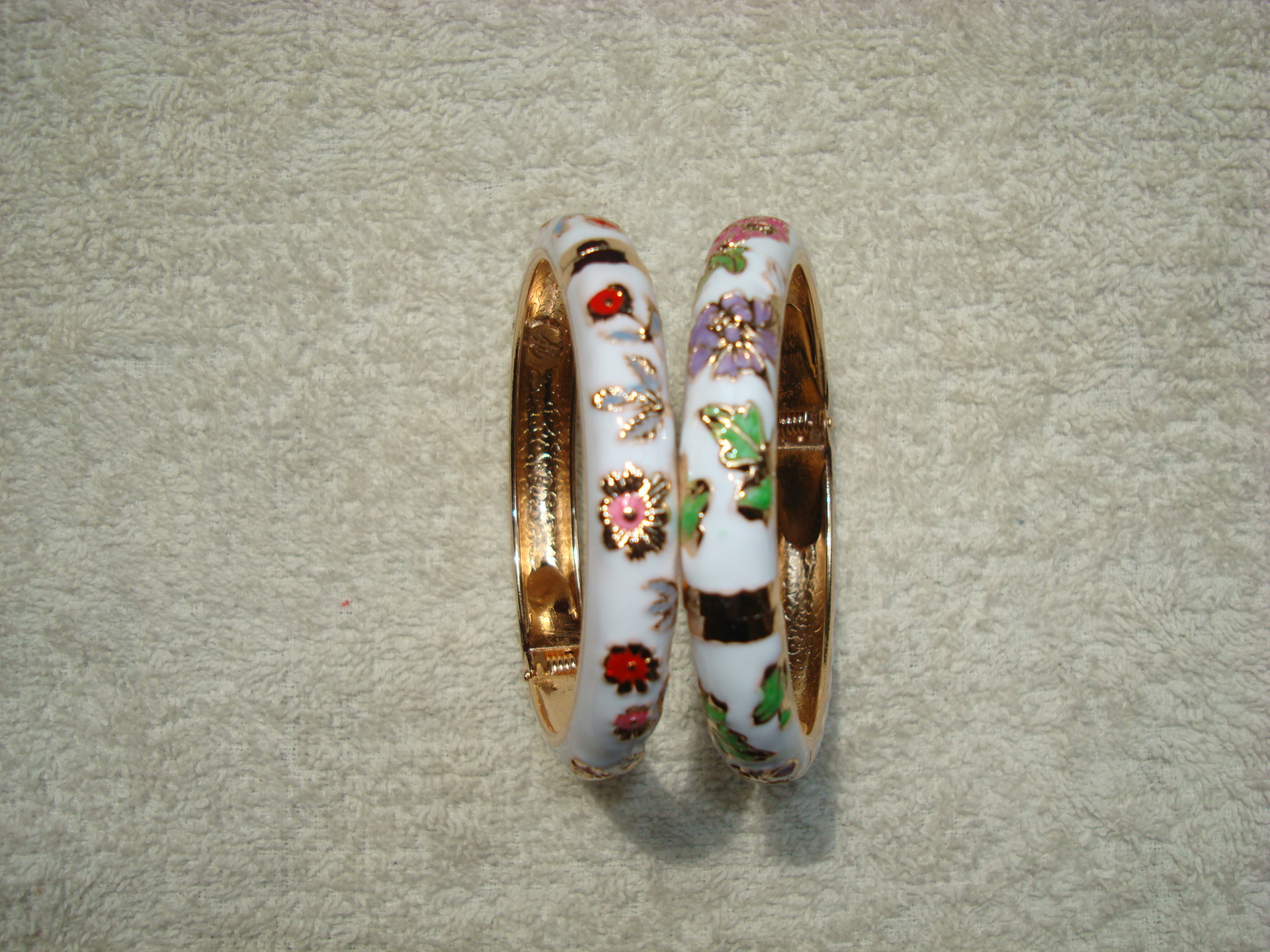 Beijing Cloisonne Bracelet Ethnic Style Open Carved Spring Metal Women&#039;s Enamel Ornament Adult Fine Bracelet