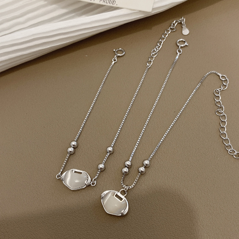 Ethnic Style Beanie Beads Ruyi Safety Lock Bracelet Women&#039;s Exquisite Longevity Lock Bracelet Light Luxury and Simplicity Internet Celebrity Lucky Beads