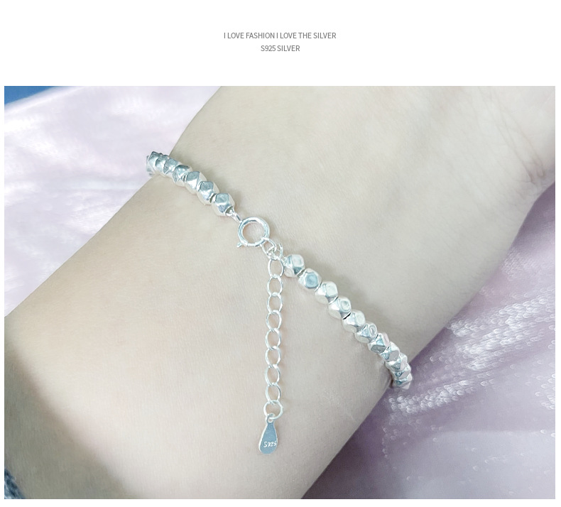 Tiger Year Small Pieces of Silver Bracelet Design Sense Niche Broken Silver Several Two Silver Birth Year Bracelet Female Wholesale Gift Ethnic Style