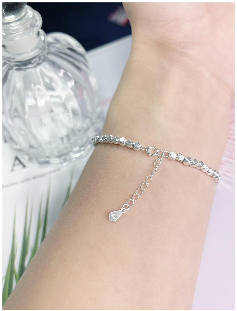 Tiger Year Small Pieces of Silver Bracelet Design Sense Niche Broken Silver Several Two Silver Birth Year Bracelet Female Wholesale Gift Ethnic Style