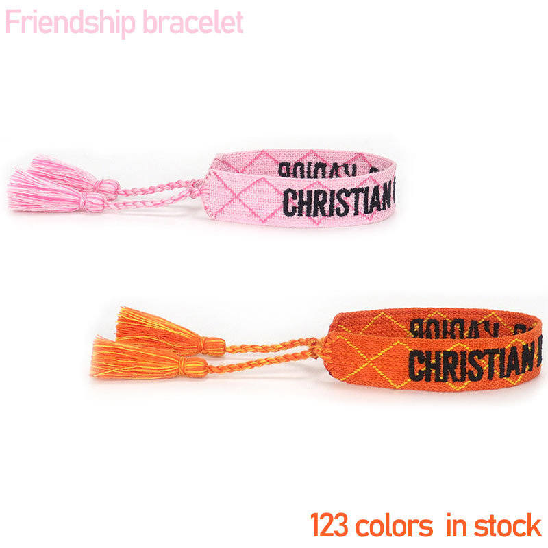 D Home Bohemian Ethnic Bracelet Celebrity Street Style Same Style Handmade Embroidery Letters Woven Hand Strap Wholesale
