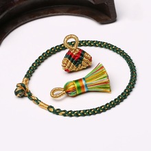 Colorful Eight-Strand Braid Children Babies' Red Rope Bracelet Color Thread Handmade Weaving Ethnic Style Couple Girlfriends Customized Carrying Strap