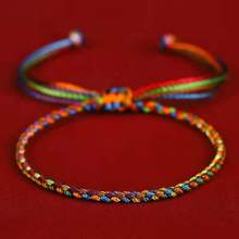 Colorful Eight-Strand Braid Children Babies' Red Rope Bracelet Color Thread Handmade Weaving Ethnic Style Couple Girlfriends Customized Carrying Strap