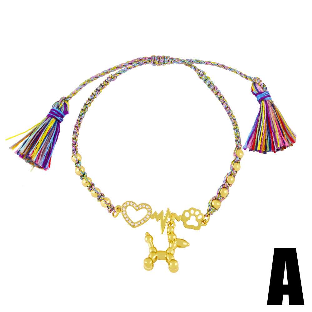 Europe and America Cross Border New Ethnic Style Bohemian Bracelet Female Colorful Oil Necklace Cuban Link Chain Smiley Face Bracelet Bre29