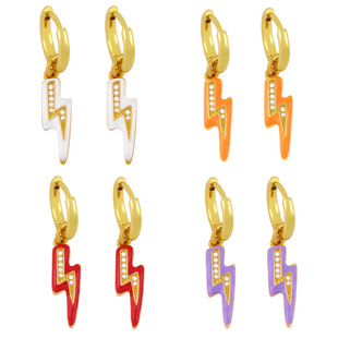 Europe and America Cross Border New Ethnic Style Bohemian Bracelet Female Colorful Oil Necklace Cuban Link Chain Smiley Face Bracelet Bre29
